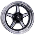 Billet Specialties BRS23580L6145 Street Lite 15x8 Inch Aluminum Wheel with 4.75 Inch Bolt Pattern and Black Anodized Finish