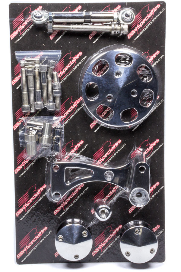 BILLET SPECIALTIES FM1320PC Aluminum Driver Side Top Mount A/C Bracket for Small Block Chevy with Sanden 508 Compressor