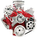 Billet Specialties FM2111PC SBC Long Water Pump Serpentine Conversion Kit with 6-Rib Aluminum Pulley, Polished Finish