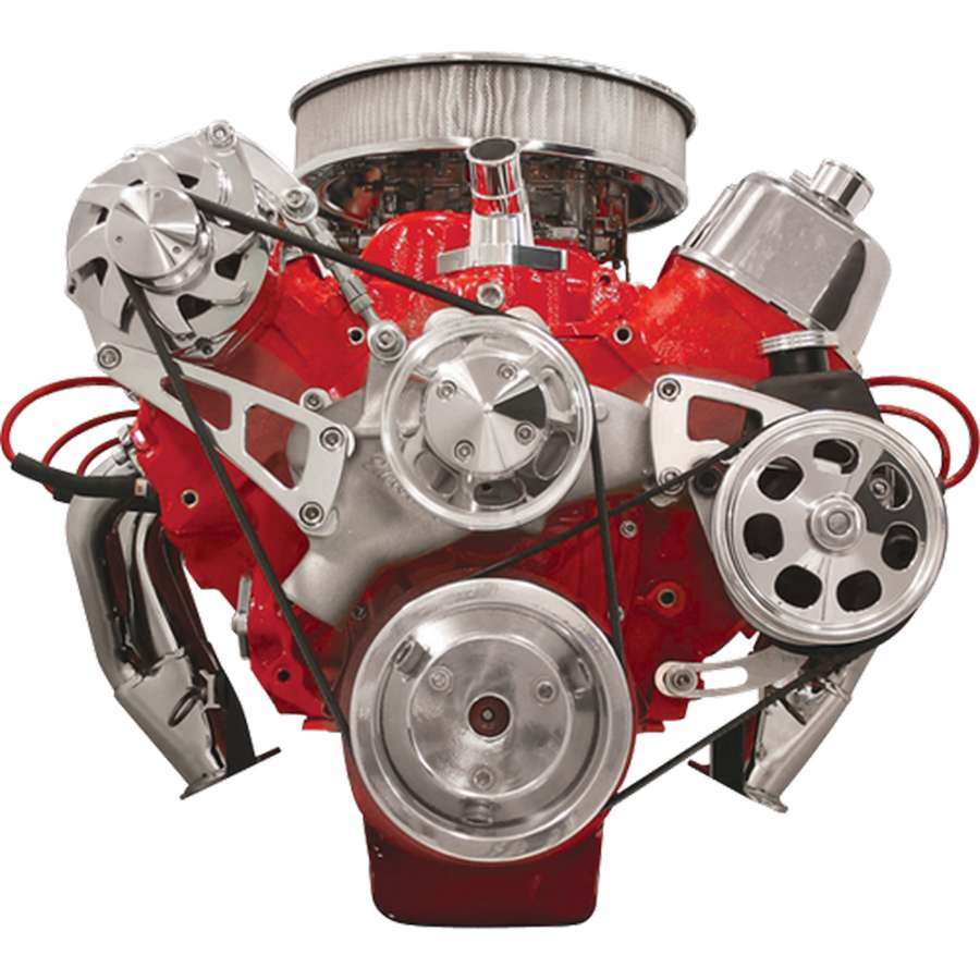 Billet Specialties BBC LWP Serpentine Conversion Kit with 6-Rib Aluminum Pulley, Polished Finish, Long Water Pump for Big Block Chevy