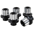 Billet Specialties Race Lug Nuts 5 Pack 1/2-20 x 1/2 Inch, 12 Point Aluminum Black Anodized