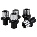 Billet Specialties LNRMS122075 Race Lug Nuts 1/2-20 Thread, 3/4 Inch Length, 12 Point Head, Aluminum, Black Anodized Finish, Set of 5