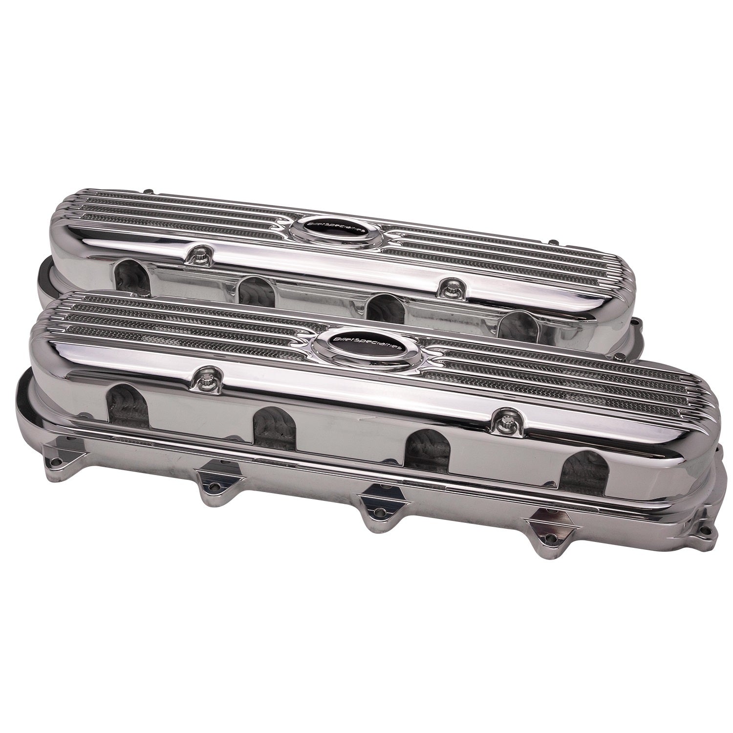Billet Specialties P95570 Valve Covers for GM Gen V LT-Series with Ribbed Design and Polished Aluminum Finish
