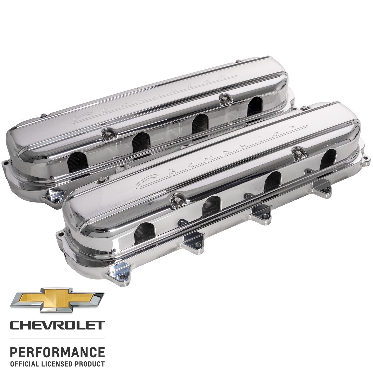 Billet Specialties P95580 Valve Covers for Chevrolet Gen V LT Series with Hidden Coils and Filler Cap, Aluminum, Polished Finish