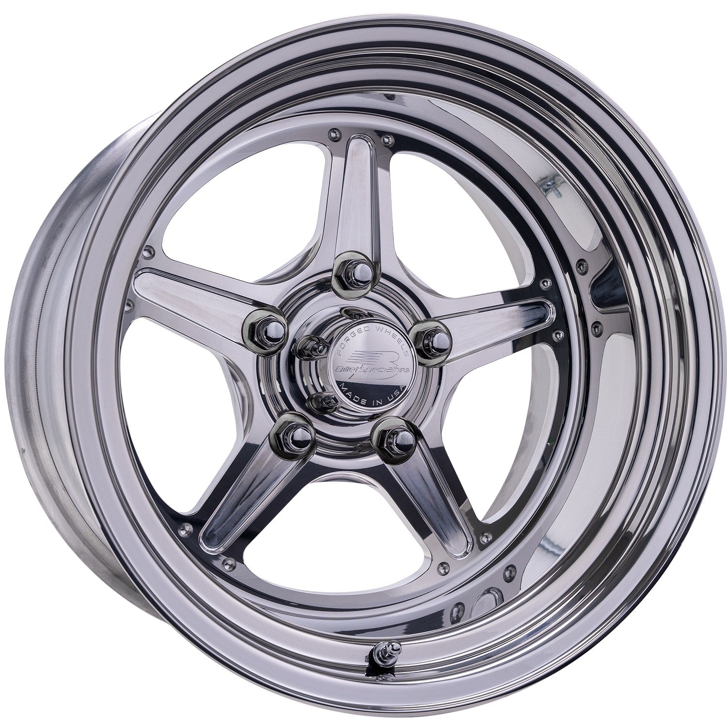 Billet Specialties RS23512L6145 Street Lite 15x12 Inch Wheel with 4.5-Inch Backspace and 5x4.75 Bolt Pattern