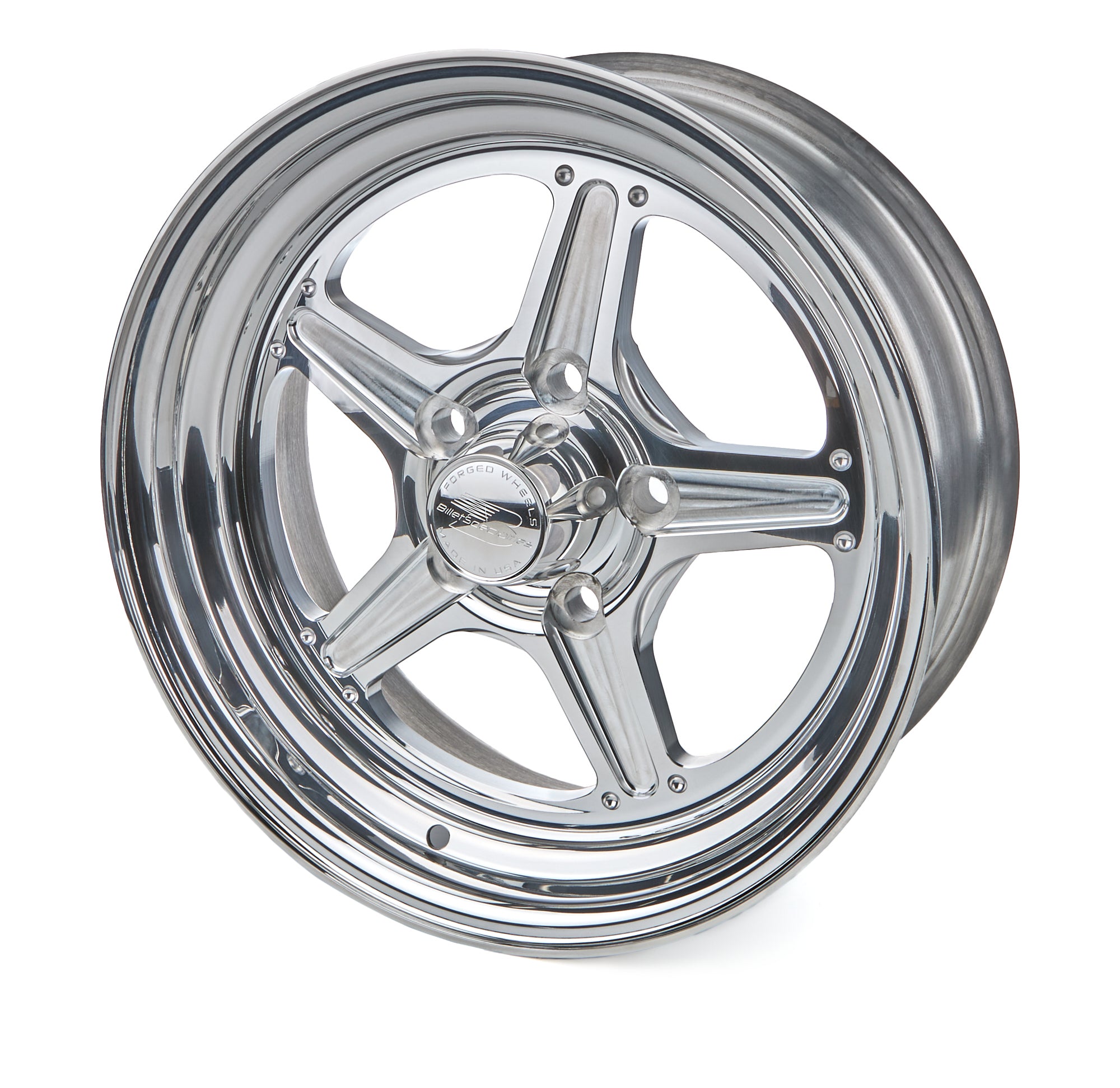 Billet Specialties RS23560L6535 Street Lite 15x6 Inch Aluminum Wheel with 3.5-Inch Backspace and 5x4.5-Inch Bolt Pattern