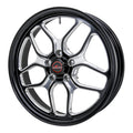 Billet Specialties Win Lite Wheel 18x5 Inches with 2.125-Inch Backspace and 5x115mm Bolt Pattern, Black Machined Aluminum