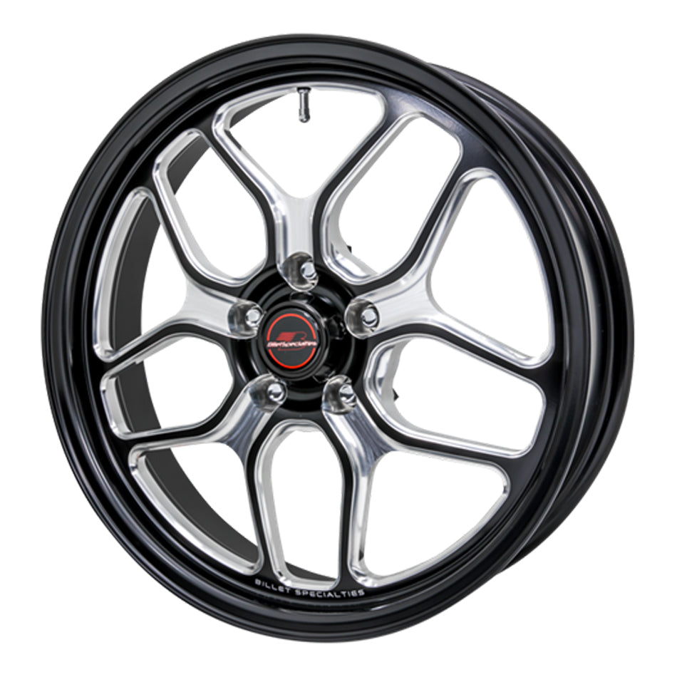 Billet Specialties Win Lite Wheel 18x5 Inches with 2.125-Inch Backspace and 5x115mm Bolt Pattern, Black Machined Aluminum