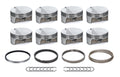 Bullet Pistons BLS1009-007 GM LS Series Forged Flat Top Piston Set with Rings, 3.905 Inch Bore
