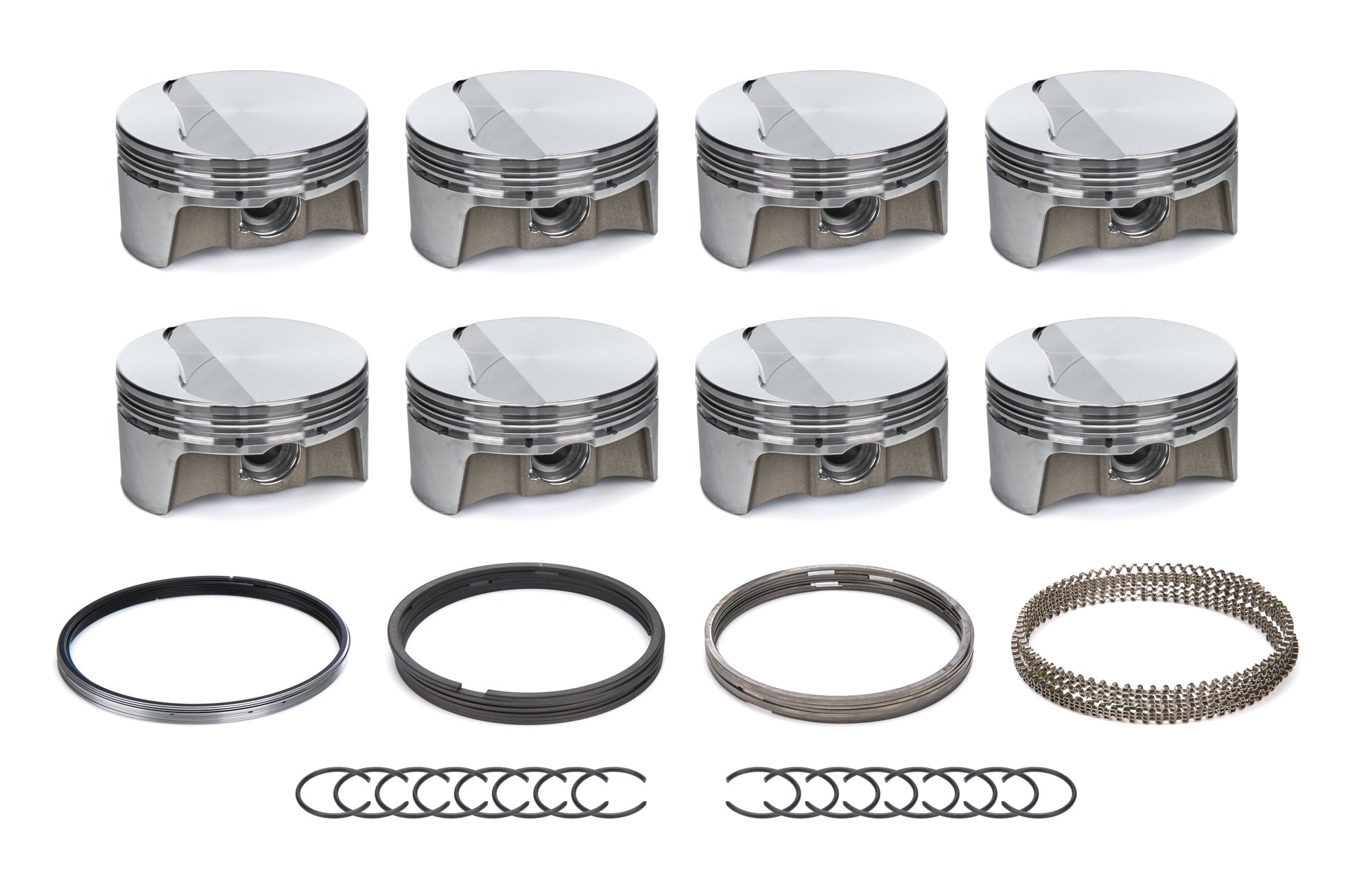 Bullet Pistons BLS1009-007 GM LS Series Forged Flat Top Piston Set with Rings, 3.905 Inch Bore