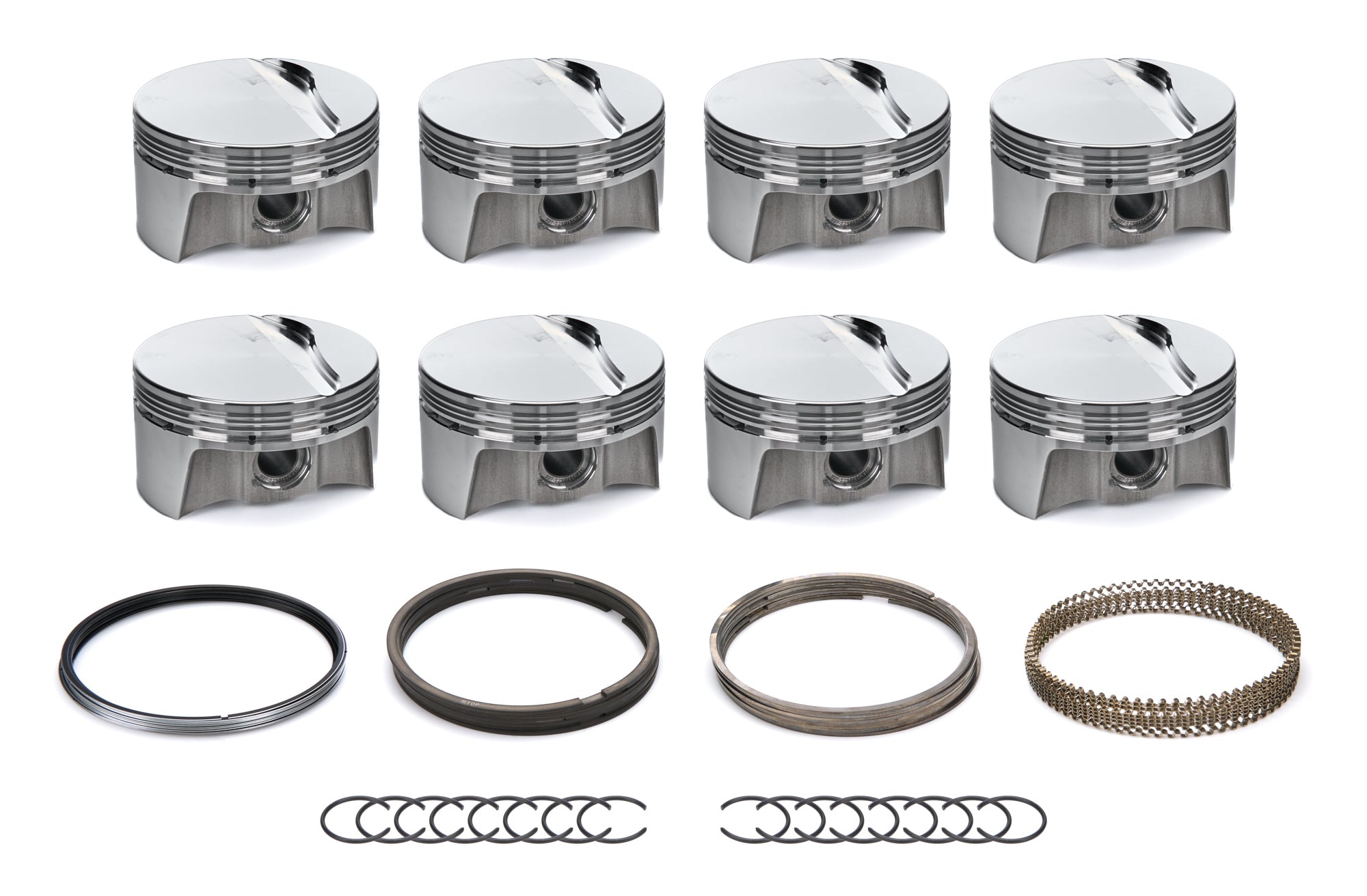 Bullet Pistons BLS1112-007-SET GM LS-Series Forged Flat Top Piston Set with Rings, 3.905 Inch Bore