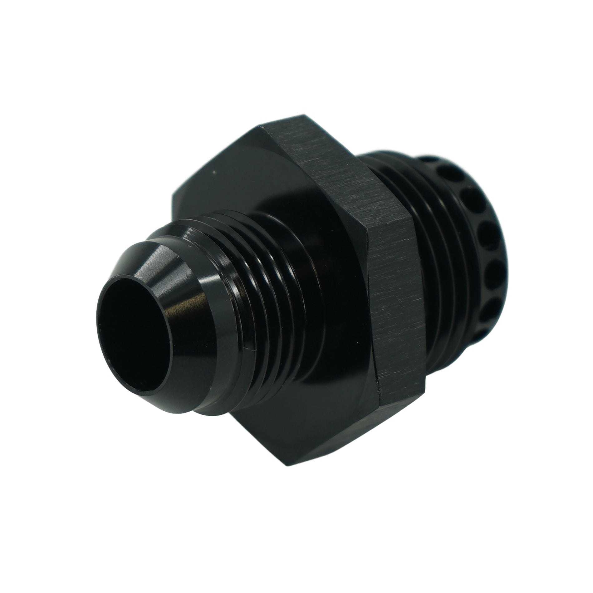 Brian Tooley Racing ADPT-02-012-VCBF Straight 10 AN Male to 12 AN Male O-Ring Baffled Aluminum Adapter