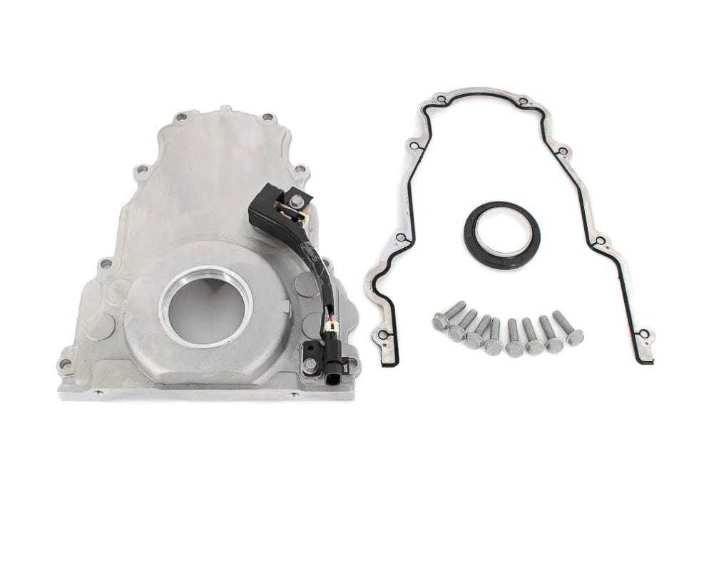 Brian Tooley Racing BTR-33906 LS3 Timing Cover with Cam Sensor Seal, Aluminum Natural Finish