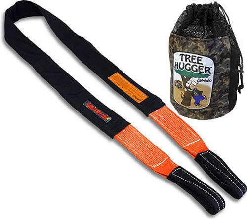 Bubba Rope Tree Hugger Tow Rope Strap 6 Feet Long 47,000 lb Breaking Strength Polyester Black Cover
