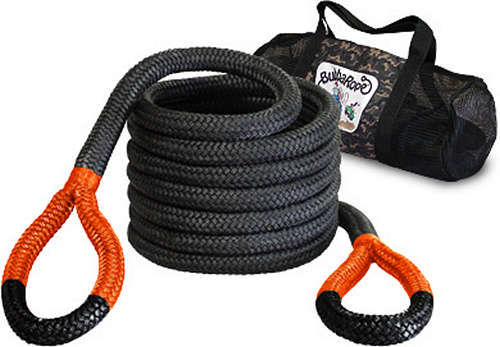 BUBBA ROPE Big Bubba Tow Rope 1-1/4 Inch Diameter, 30 Feet Length, Orange Nylon with Eyes
