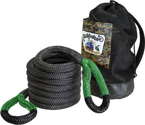 Bubba Rope Jumbo Bubba Rope 1-1/2 Inch Diameter, 30 Feet Length, Green Eyes, Nylon Construction, 74,000 lb Breaking Strength