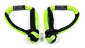 BUBBA ROPE Mini Gator-Jaw Shackle, 1/4 Inch Rope, 11,000 lb Breaking Strength, Nylon, Green and Black Pair