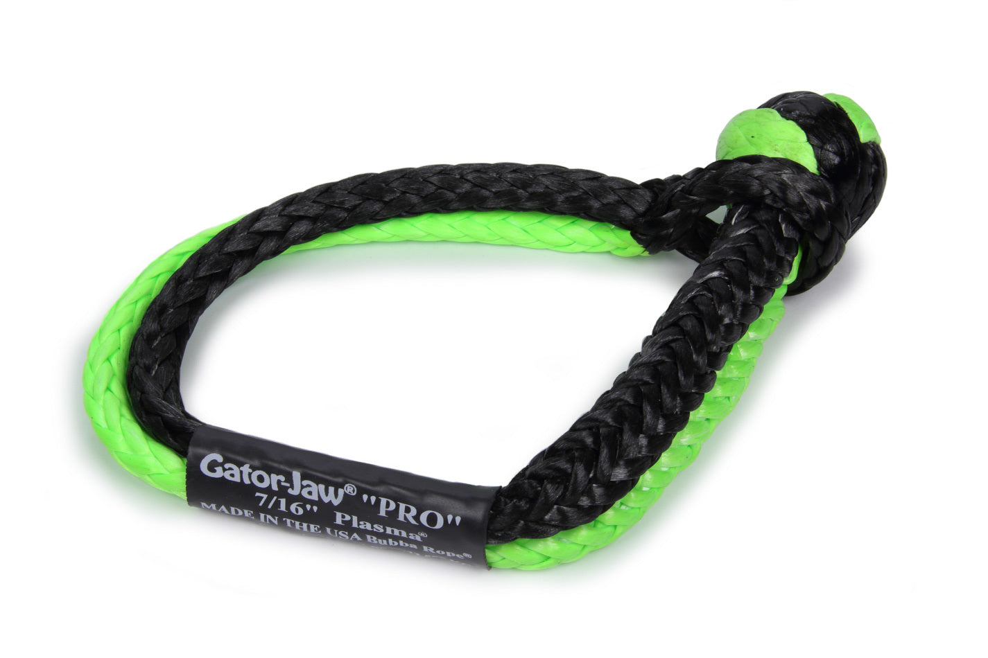 Bubba Rope 176745PROGB Gator Jaw Pro Soft Shackle with 7/16 Inch Rope, 52,300 lb Breaking Strength, Nylon, Green and Black