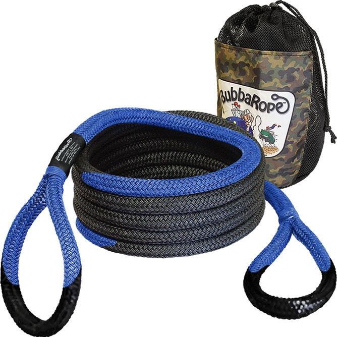 BUBBA ROPE 176842BL UTV and SxS 5/8 Inch Diameter Nylon Tow Rope, 20 Feet Long, 14,000 Pound Breaking Strength with Gator Jaws