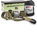 Bubba Rope 176855BKG Jeep Recovery Gear Set, 3/4 Inch Diameter, 20 Feet Long, 19,000 Pound Breaking Strength, Tan Nylon Tow Rope with Gator Jaws