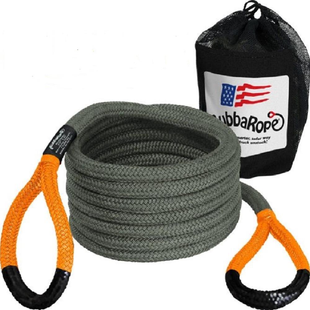 Bubba Rope 176855DRG Jeep Recovery Gear Set, 3/4 Inch Diameter, 30 Feet Length, 19,000 Pound Breaking Strength, Nylon with Orange Eyes