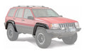 Bushwacker Pocket Style Fender Flares for Jeep Grand Cherokee 1993-1998, Front and Rear, 2 Inch Wide, Black Plastic