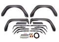 BUSHWACKER 10920-07 Flat Style Fender Flares for Jeep Wrangler TJ 1997-2006, Front and Rear, 6 Inches Wide, Black Plastic