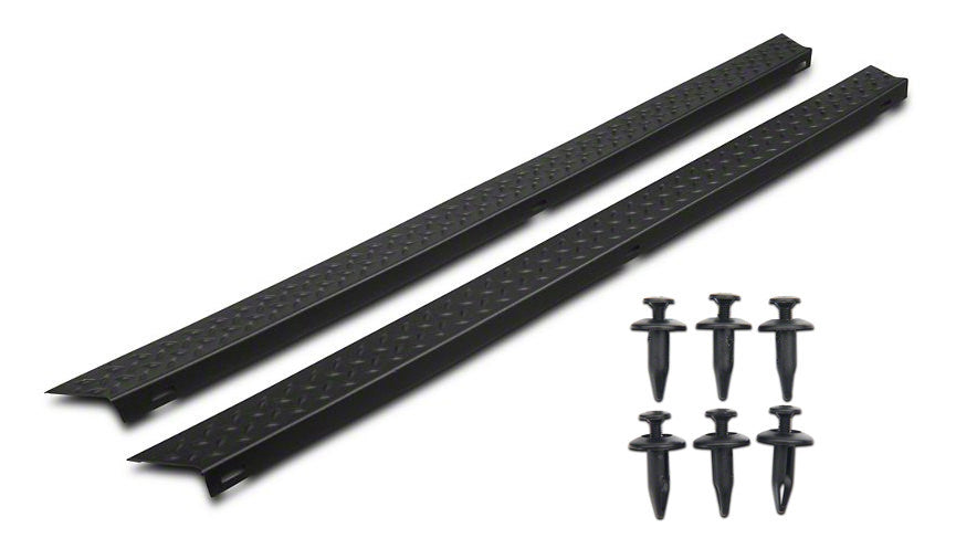Bushwacker 14002 Trail Armor Side Rocker Panel Pair for Jeep Wrangler TJ (1997-2006), Plastic Black