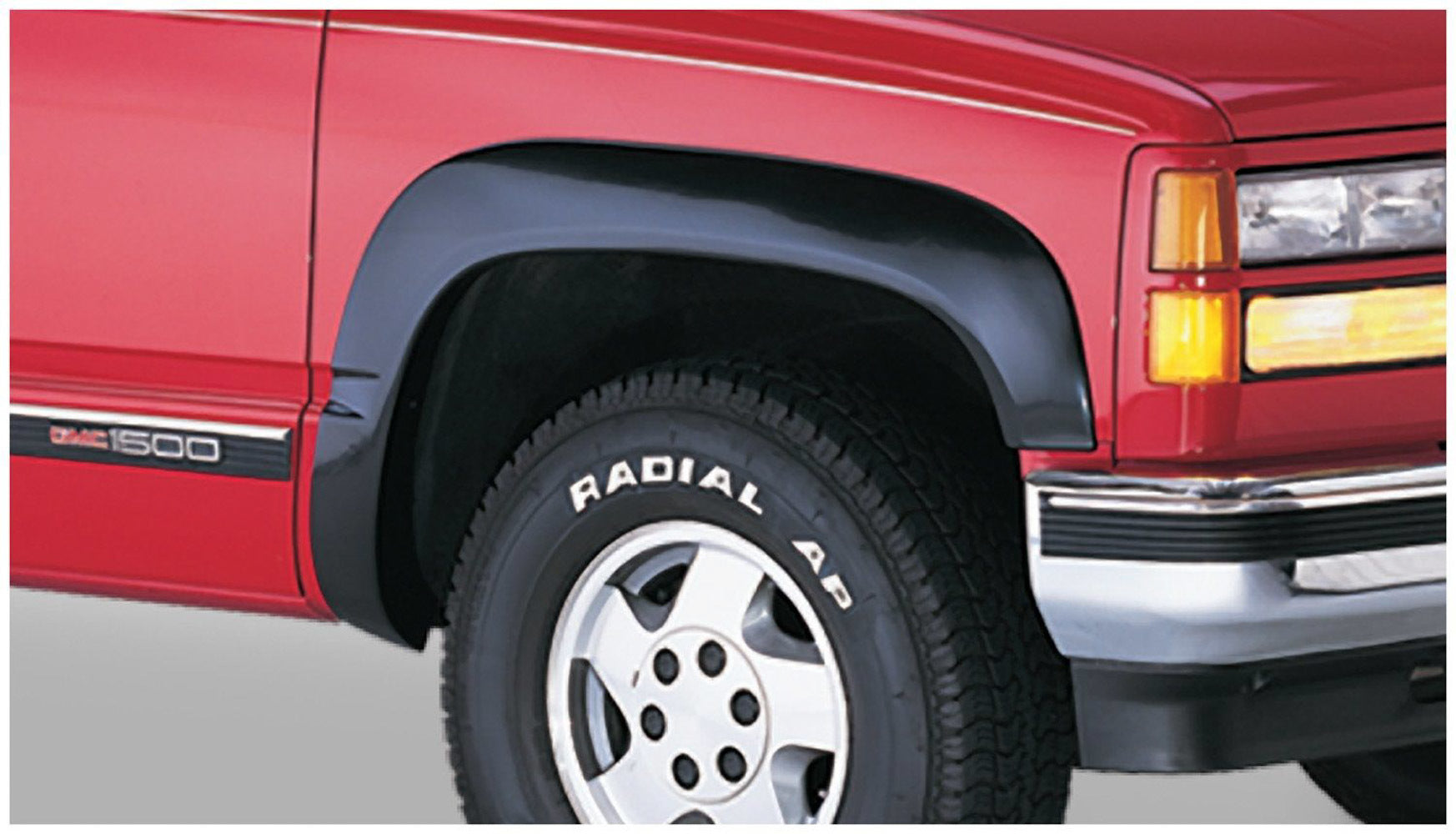Bushwacker 40910-02 OE Style Fender Flares for Chevy Tahoe 2000-2006, Front 1.25 Inch Wide, Rear 0.75 Inch Wide, Black Plastic Set