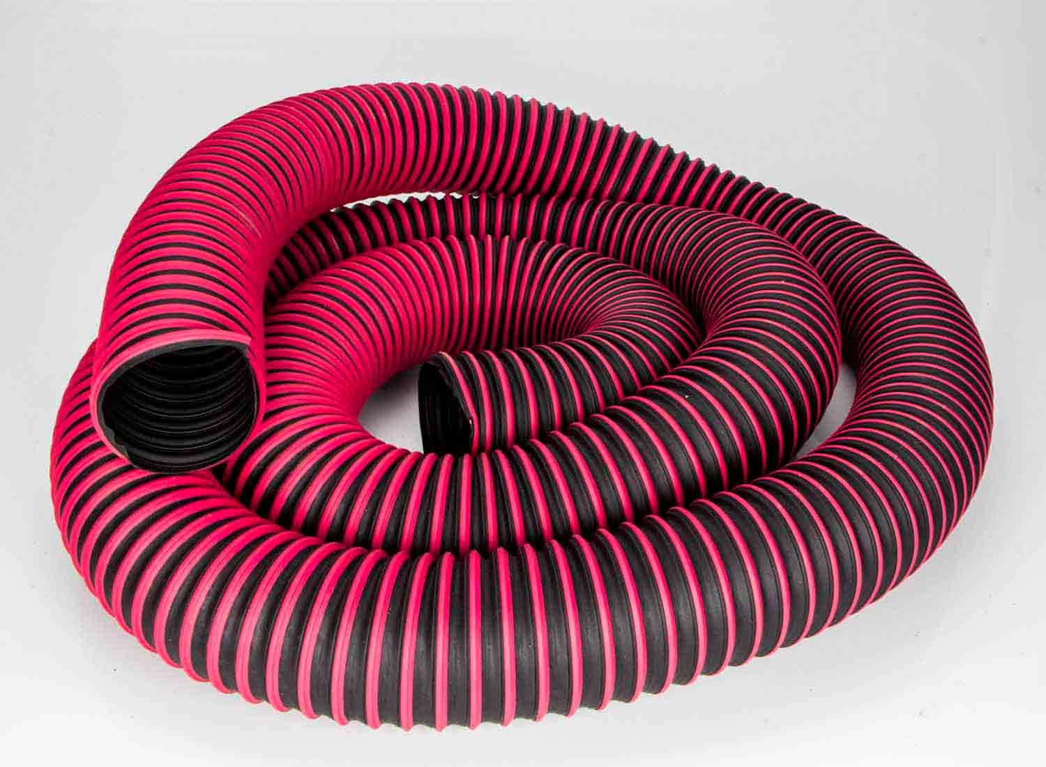 ButlerBuilt BBP-7102 2.5 Inch Diameter Air and Brake Duct Hose, 10 Feet Length, Black and Red Plastic