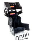 ButlerBuilt ADV-15308-03-4001-FB Sprint Advantage SlideJob Seat with Black Velour Cover, 15-1/2 Inch Width, 10 Degree Layback, HANS Cut-Out, Aluminum Frame with Black Powder Coat Finish