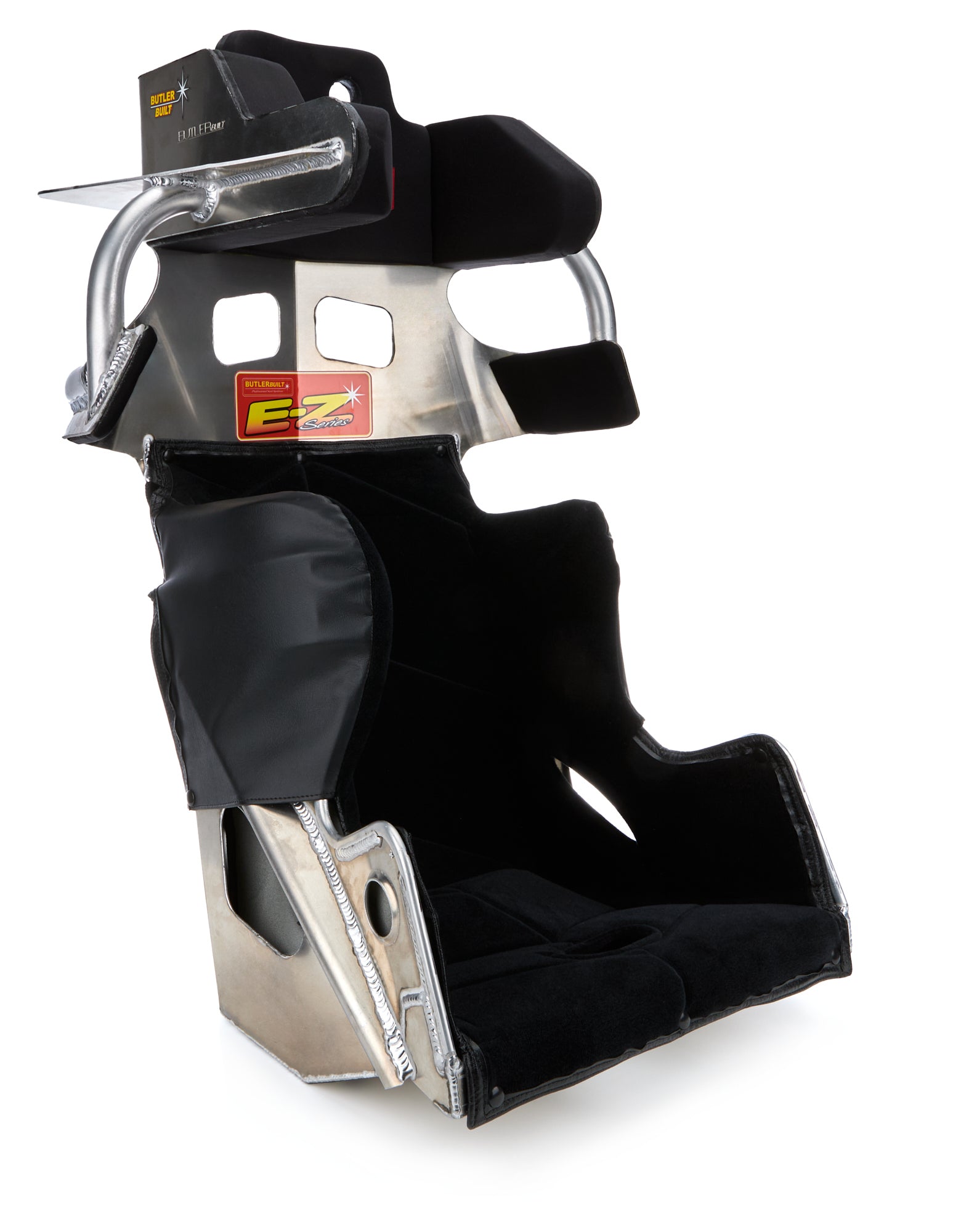 ButlerBuilt BBP-15411-4001-4703 E-Z II Series Mod Seat with Velour Cover, 15-1/2 Inch Width, 15 Degree Layback, Aluminum Frame, Natural Finish