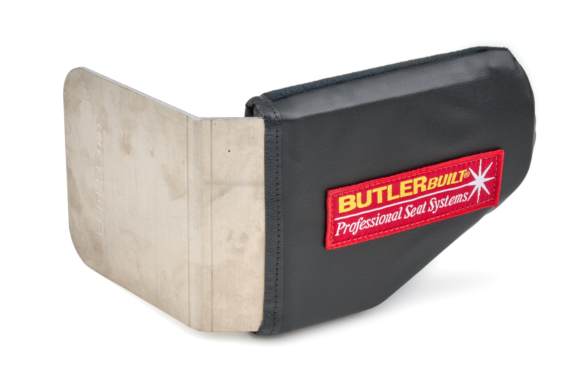 ButlerBuilt Head Support for Passenger Side, 6 Inch Height, Black Velour Cover, Aluminum Frame