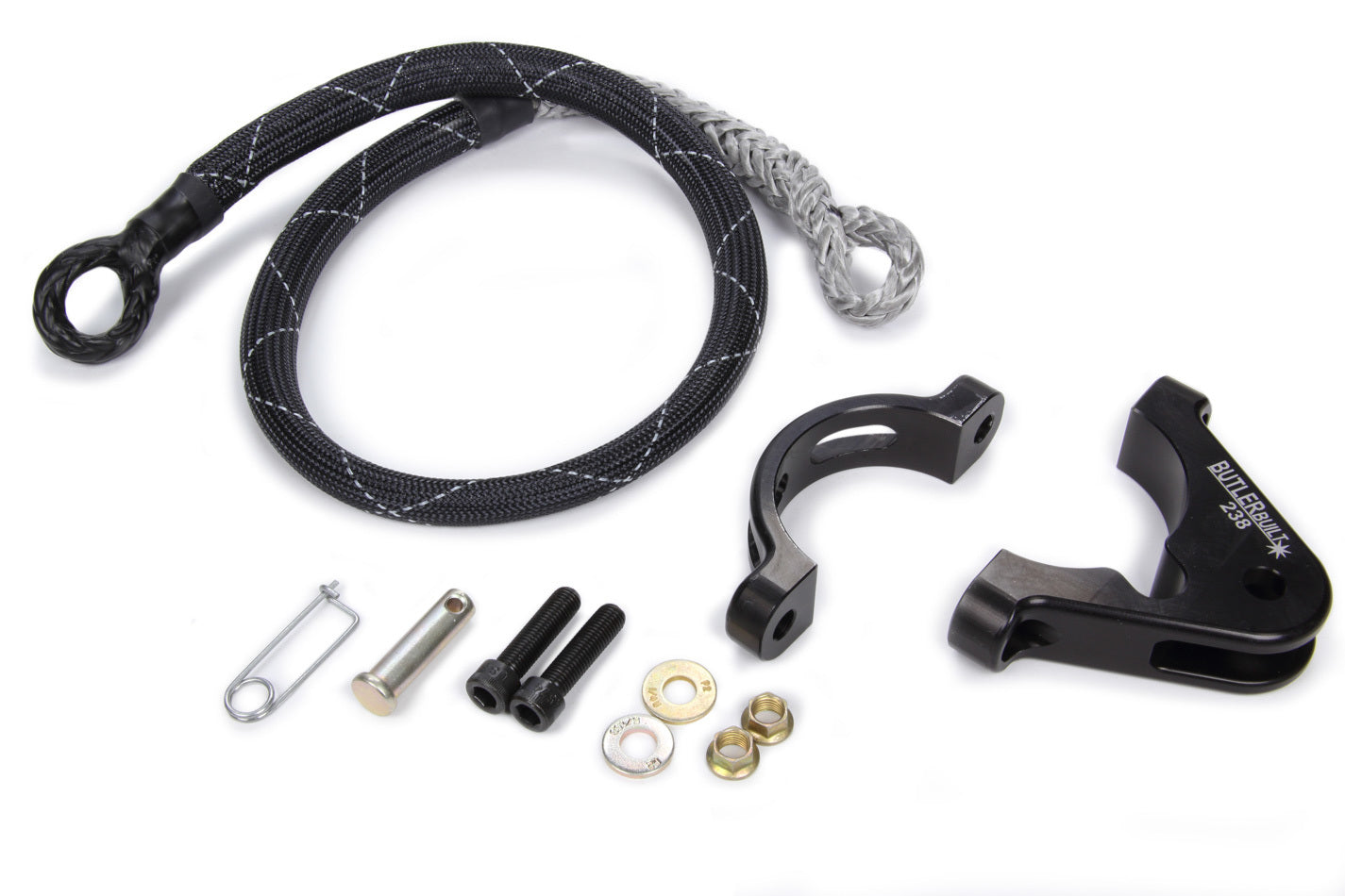 ButlerBuilt BBP-4922-1-B-238 Aluminum Axle Tether for 2-3/8 Inch Axle Tube with Clamp and Hardware