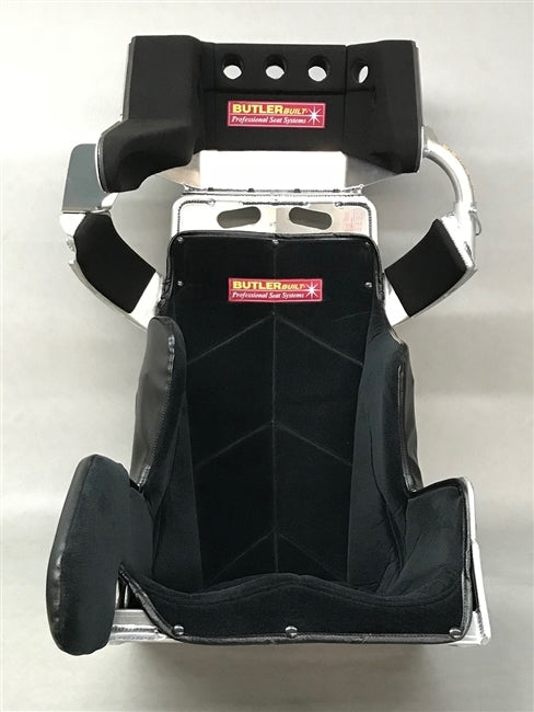 ButlerBuilt SFI-16203-4001 Slide Job Advantage II 16-Inch Wide Racing Seat with Black Cloth Cover and Aluminum Frame