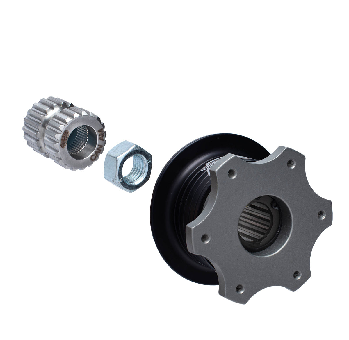 MPI USA 6-Bolt Polaris and Can-Am Quick Release Steering Wheel Hub Aluminum Black Anodized