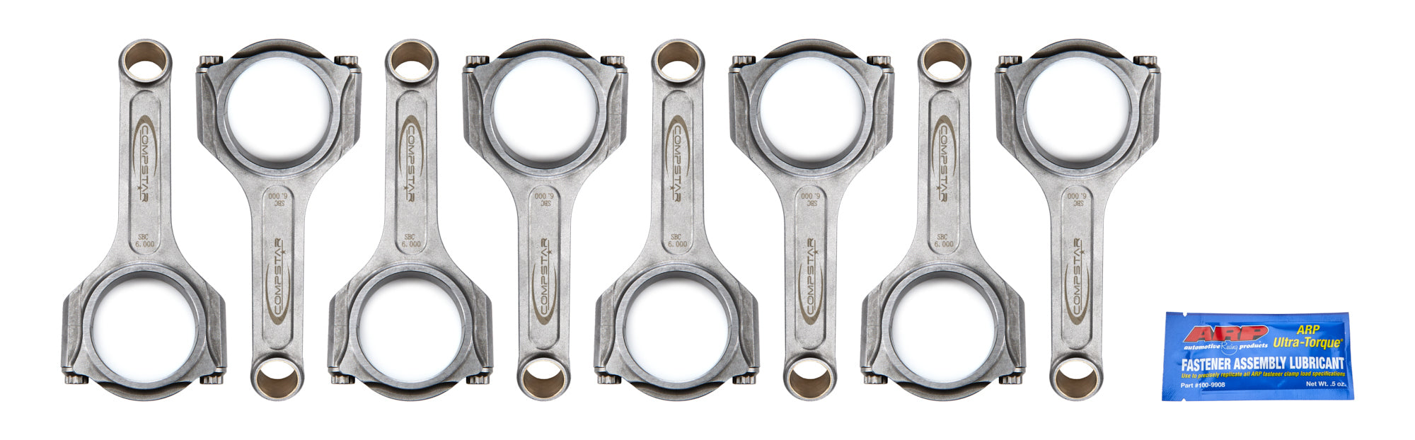 Callies CSA6000DS2A2AX Compstar Xtreme H-Beam Connecting Rods for Small Block Chevy, 6 Inch Length, Steel, Bushed, ARP2000 Bolts