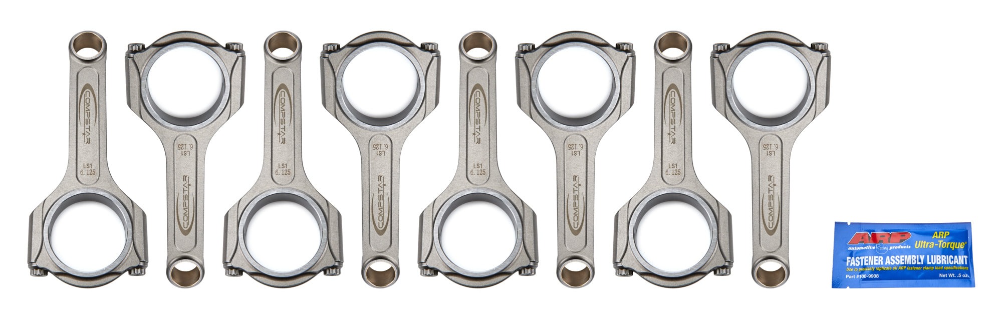 Callies CSC6125DS2A2AX GM LS-Series Compstar Xtreme H-Beam Connecting Rods, 6.125 Inch Length, ARP2000 Bolts
