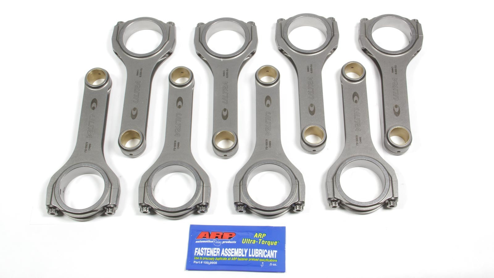 Callies U16101 SBC Forged H-Beam Connecting Rods, 6 Inches Length, Steel, Small Block Chevy
