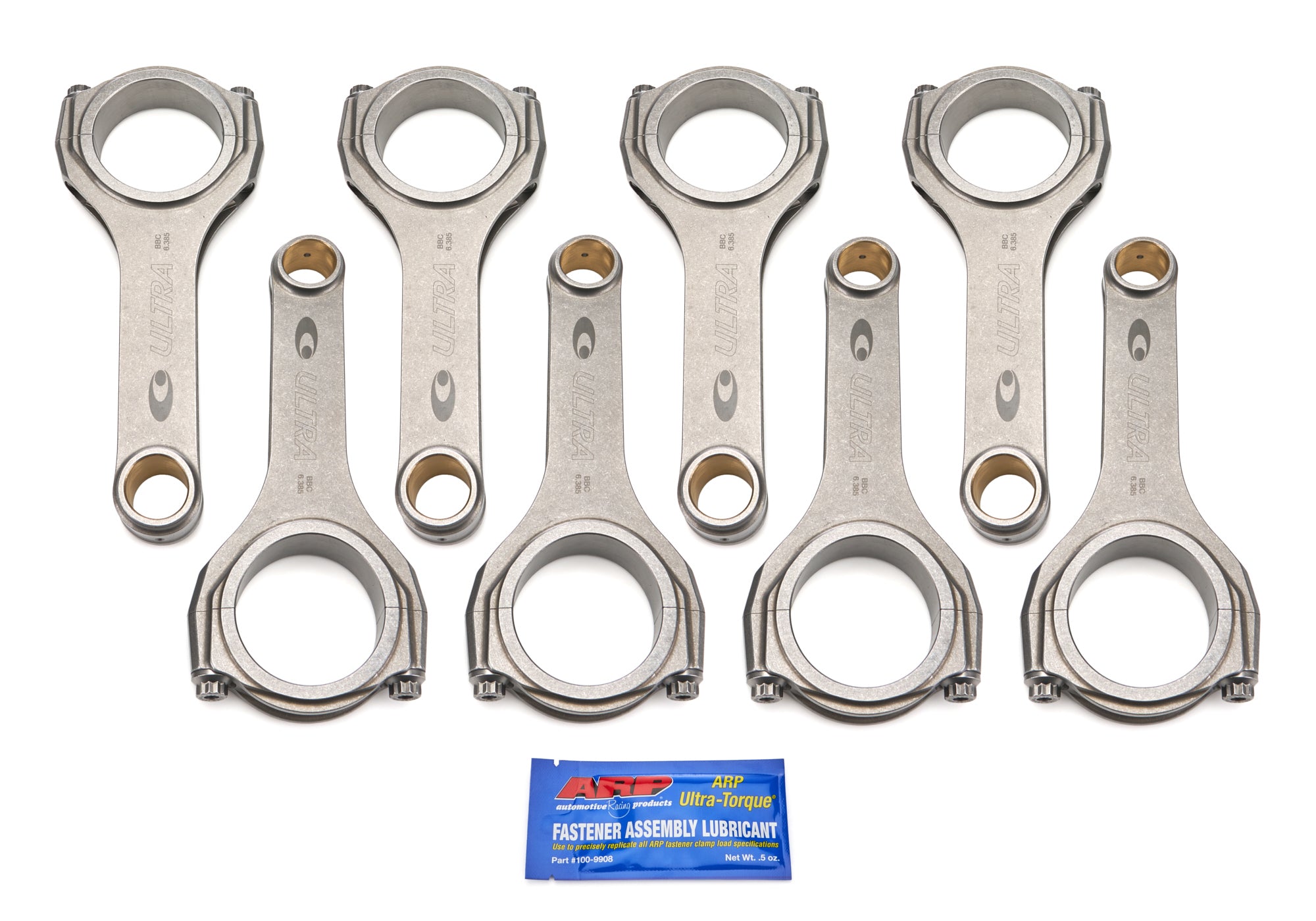 Callies U16200 BBC Forged H-Beam Connecting Rods for Big Block Chevy, 6.385 Inches Length