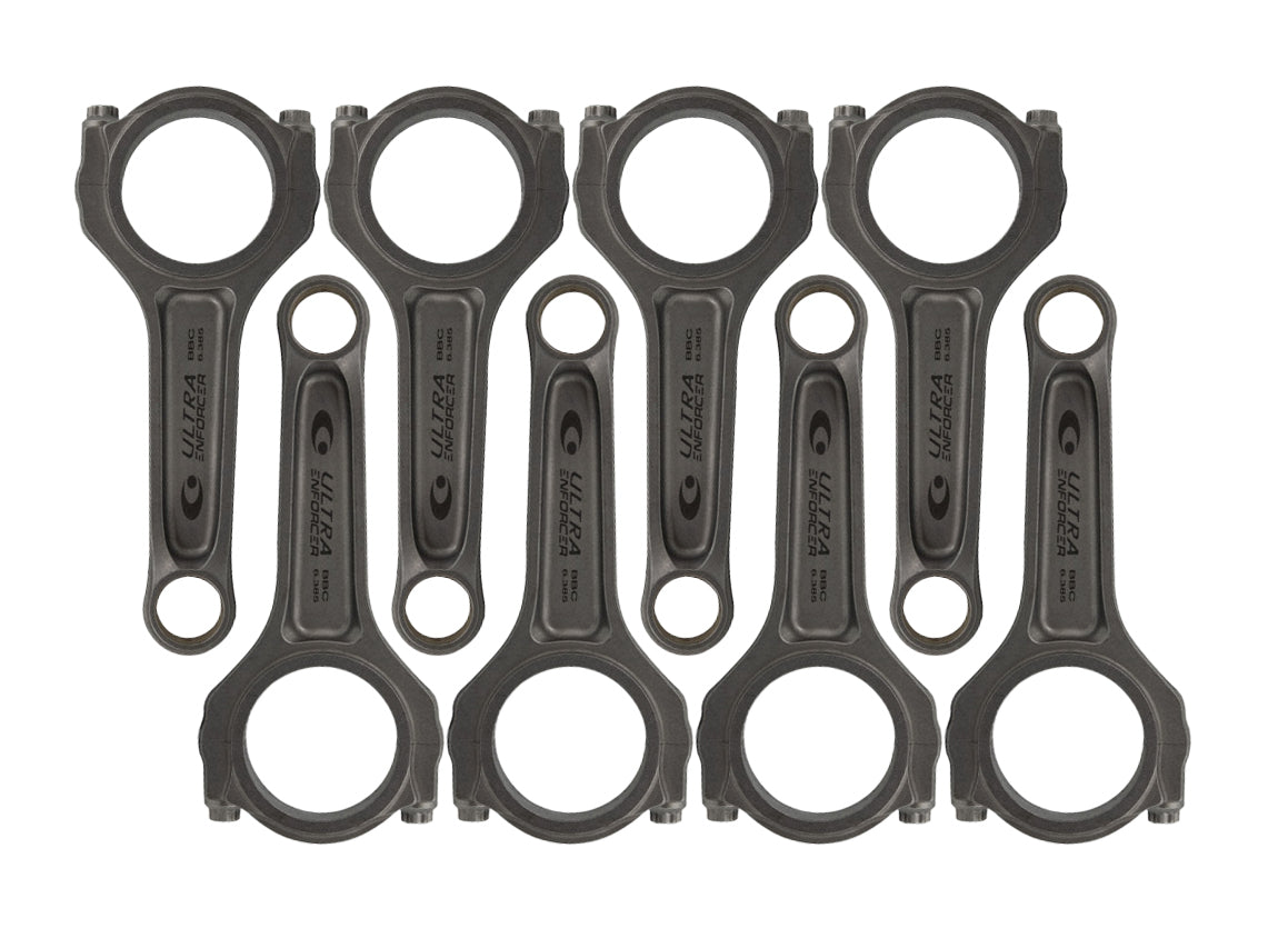 Callies U17175 Ultra Enforcer Connecting Rod Set for GM LS-Series, 6.125 Inch Length, I-Beam, Steel Forged with Bushed Ends and 7/16 Inch Cap Screws