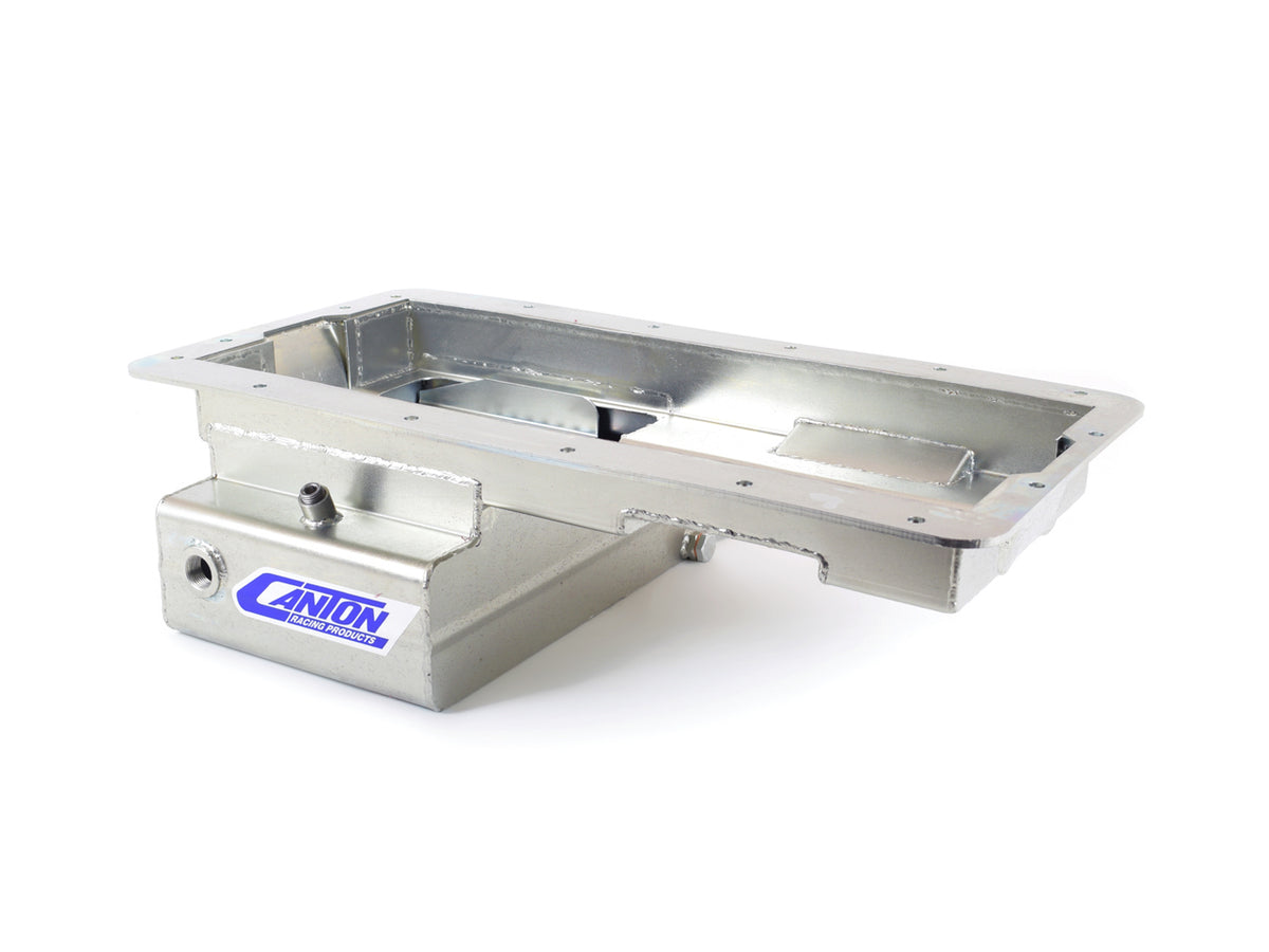 Canton Engine Oil Pan for Ford 5.0L Coyote, Front Sump, 7 Quart Capacity, Steel, Cadmium Finish