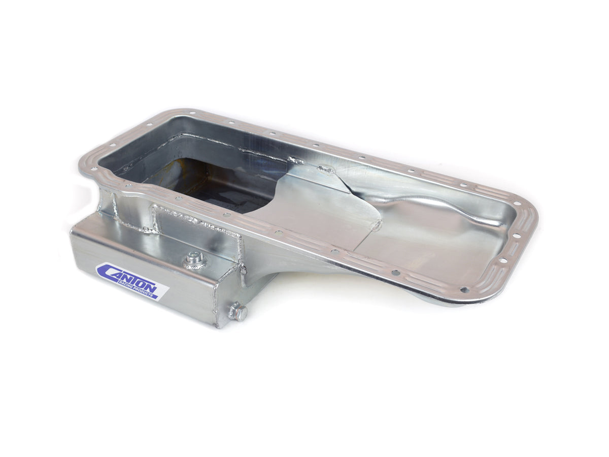 Canton FE Series Ford Front Sump Engine Oil Pan 8 Quart Steel Cadmium Finish