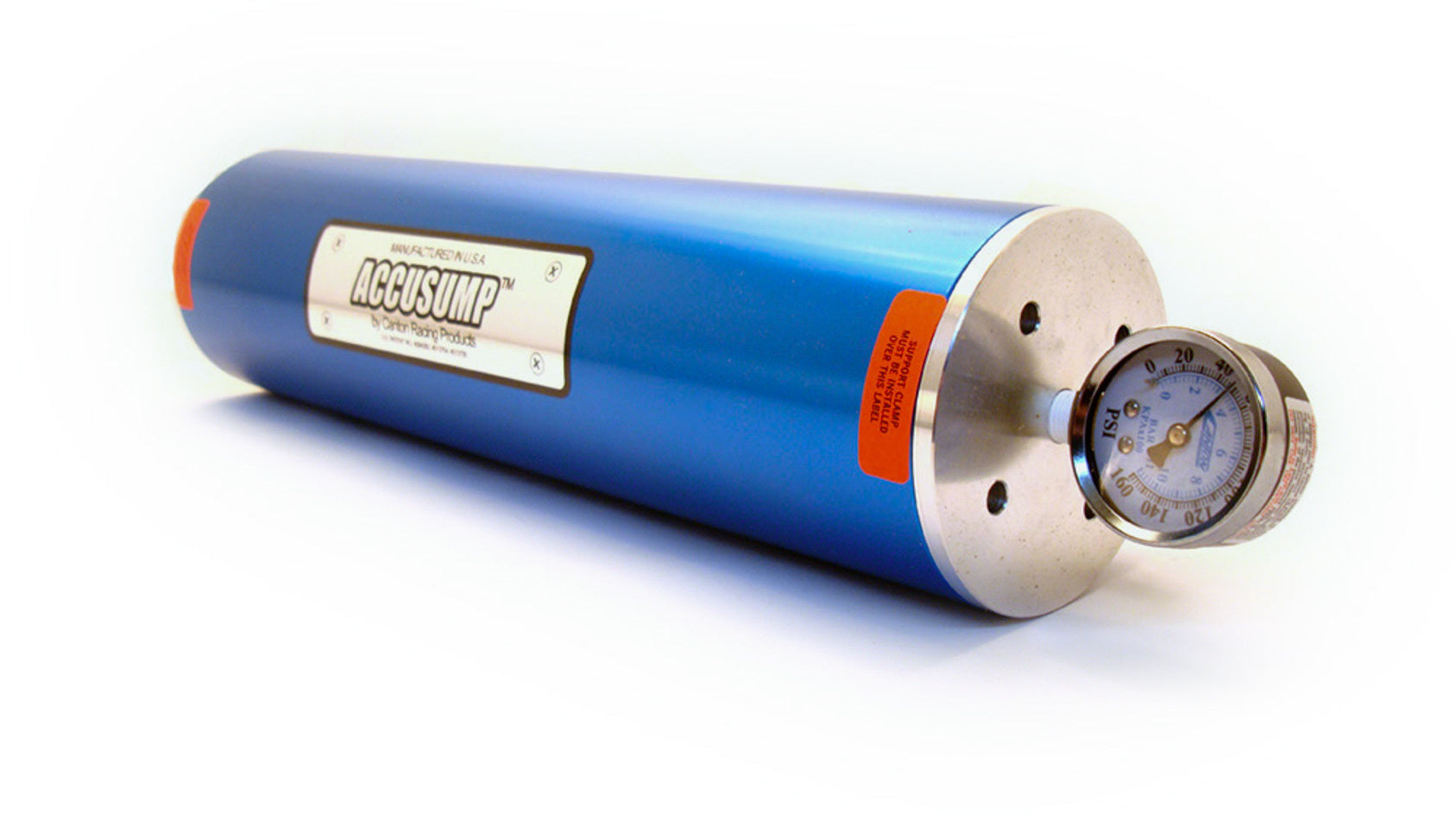 CANTON 24-006 3-Quart Accusump Oil Accumulator with Aluminum Body and Blue Anodized Finish