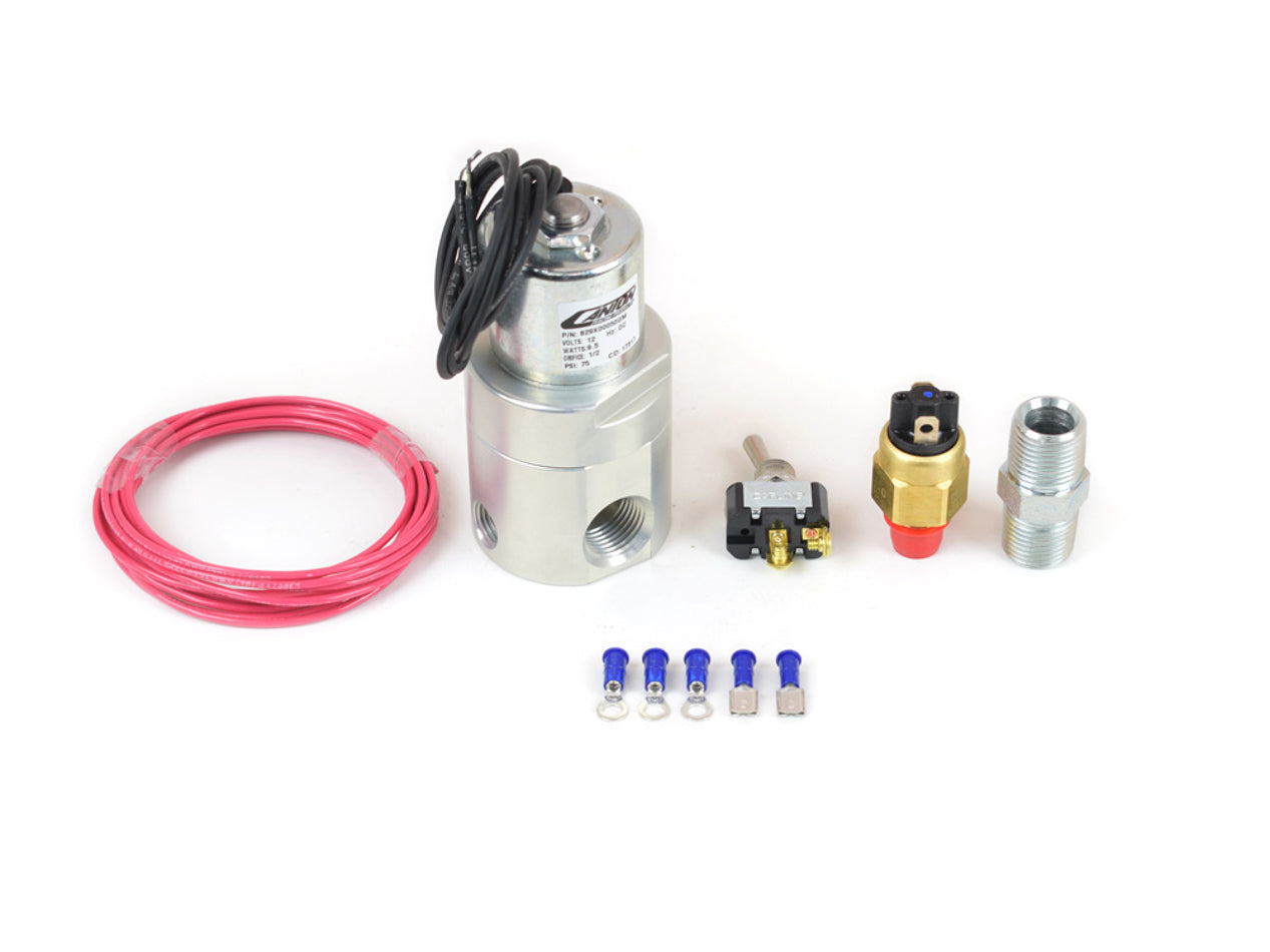 CANTON 24-273X Accusump Pressure Control Valving Kit, 12V Shut Off Valve, 35-40 psi, 1/2 Inch NPT Female Ports