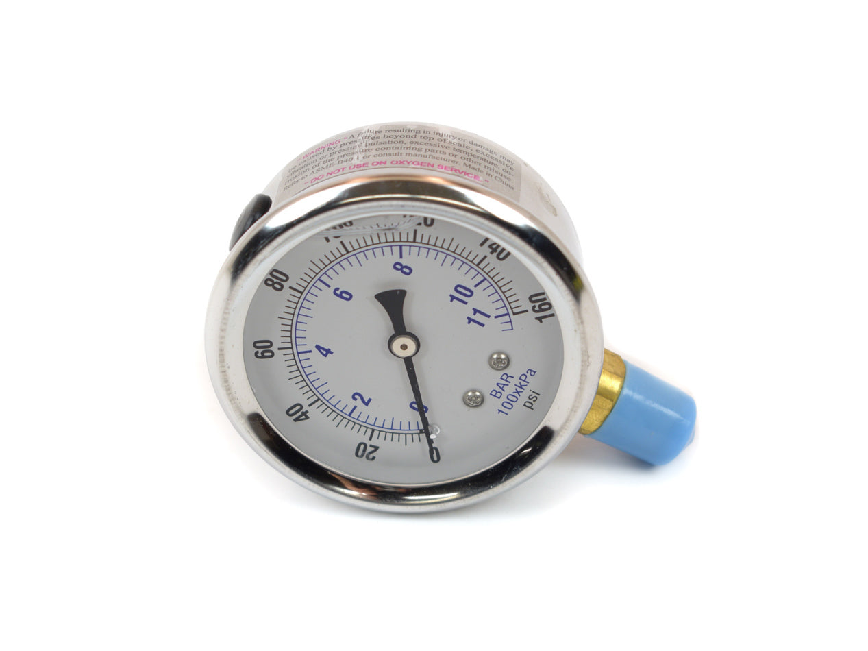 CANTON 24-500 Oil Accumulator Gauge, 0-160 psi, Mechanical, Analog, Liquid Filled, 2-1/2 Inch Diameter