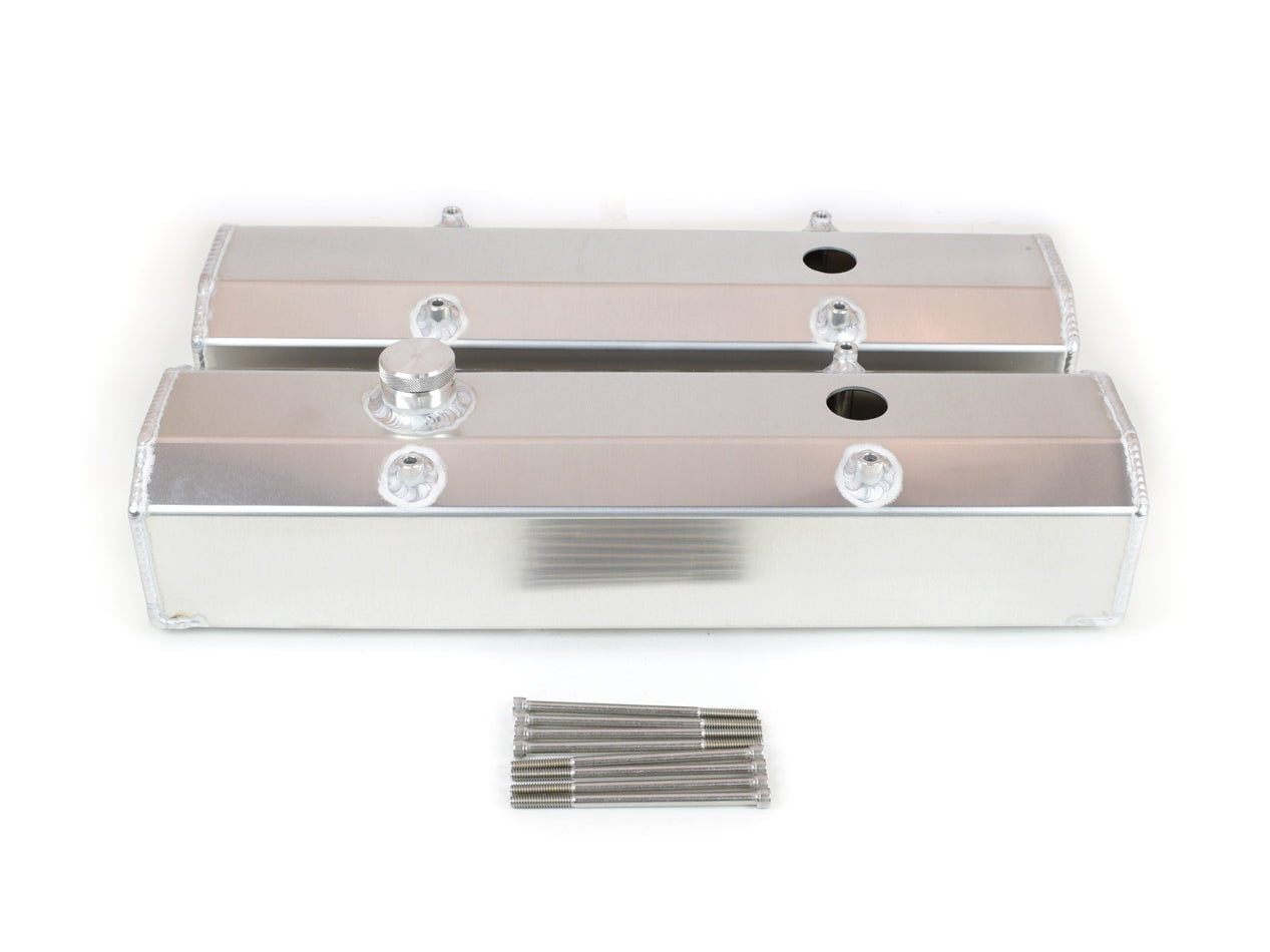 CANTON SBC Fabricated Aluminum Valve Cover Pair with Tall Design and PCV Ports