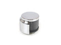 CANTON 65-510 V.C Breather with Hood, Clamp-On Round Style, 1-3/8 Inch OD Steel Chrome