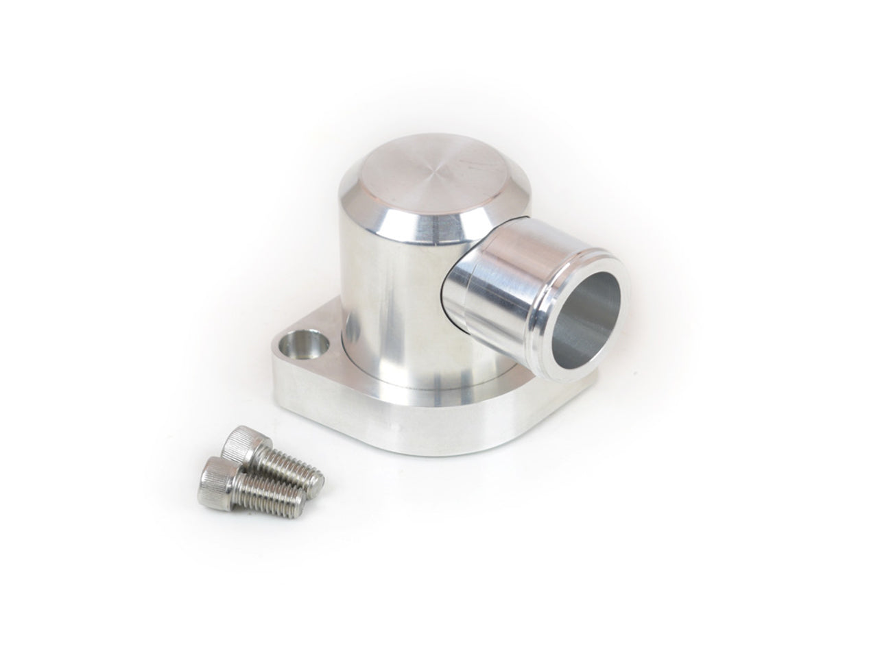 Canton 80-051 90 Degree Water Neck for Pontiac V8 with 1-1/2 Inch ID Hose, Stainless Hardware, Aluminum Finish