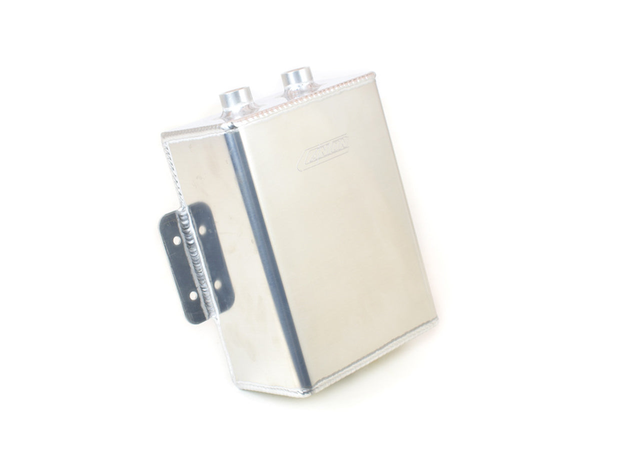 Canton 80-210 Coolant Overflow Tank, 4 Quart Capacity, Aluminum, Natural Finish with Dual 1/2 Inch NPT Inlets and 3/8 Inch Female Drain